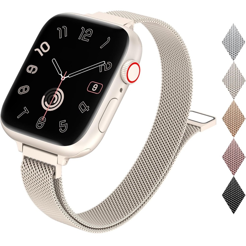Milanese Apple Watch Band in Starlight